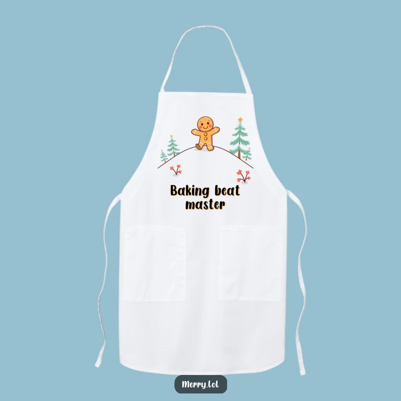 Funny Gingerbread Jig Apron: Bake with Festive Flair