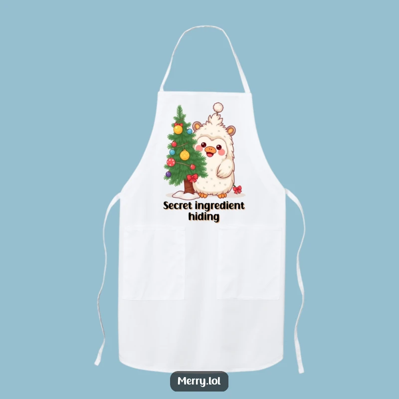 Funny Yeti Christmas Apron: Hilarious Kitchen Helper for Holiday Baking