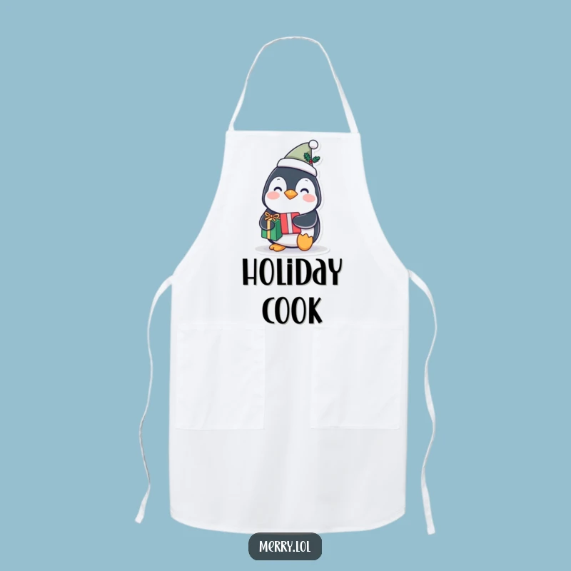 Funny Penguin Gift Apron: Festive Kitchen Fun, Perfect Funny Gift for Holiday Bakers