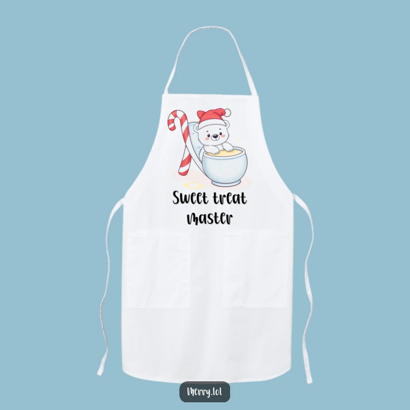 Funny Polar Bear Eggnog Apron: Kitchen Fun for the Winter Season