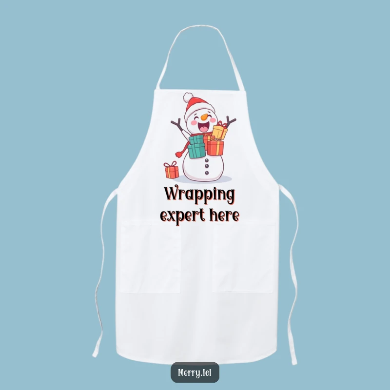 Funny Snowman Gift Stacker Apron: Hilarious Chef's Companion for Holiday Cooking