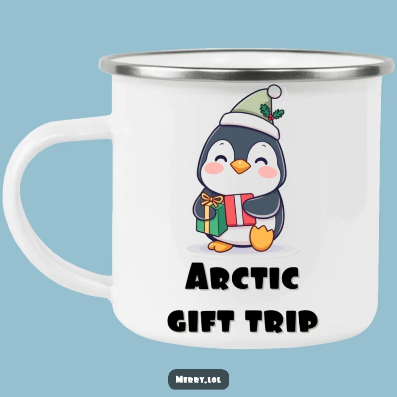 Funny Penguin Gift Camping Mug: Festive Outdoor Cheer, A Hilarious Funny Gift for Campers