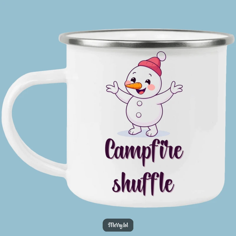 Funny Snowman Jig Camping Mug: Wintry Outdoor Fun, A Hilarious Funny Gift for Campers