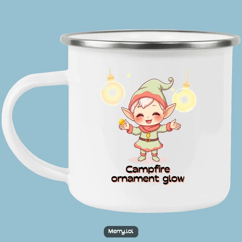 Funny Elf Camping Mug - Durable Giggling Juggler for Holiday Adventures