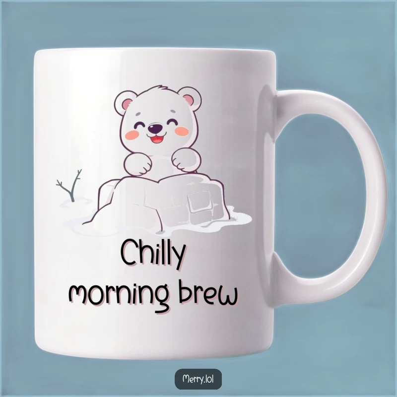 Funny Polar Bear Snow Fort Mug: A Hilarious Winter Wonderland Gift!