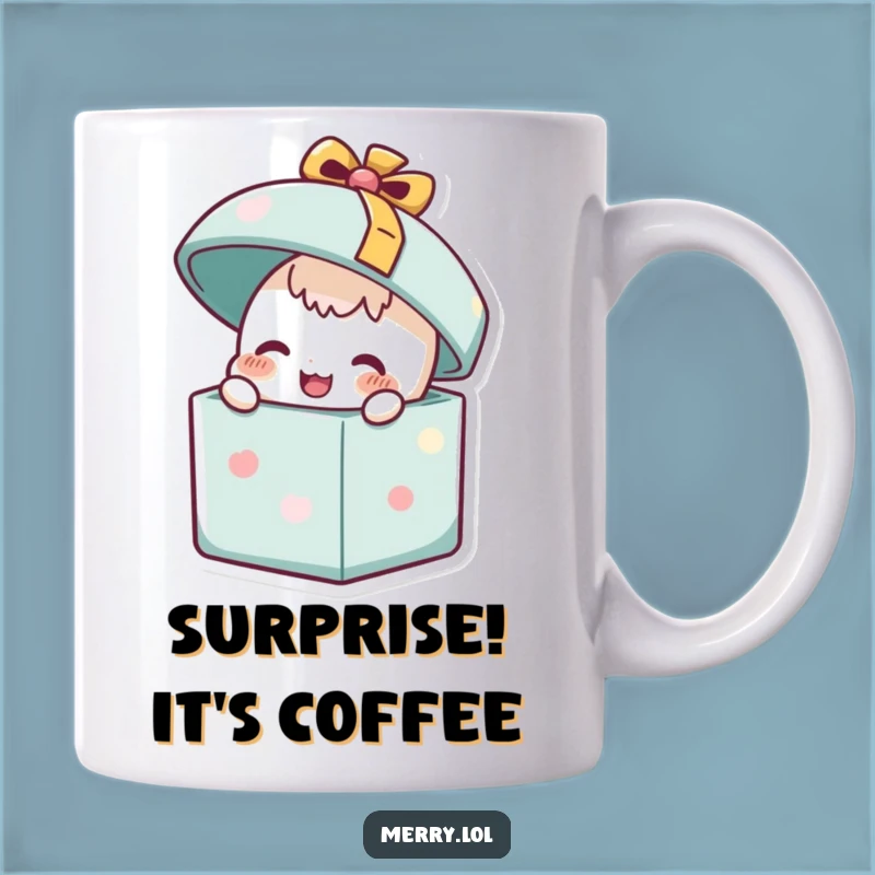 Funny Happy Present Mug: Celebrate with a Joyful Gift Character