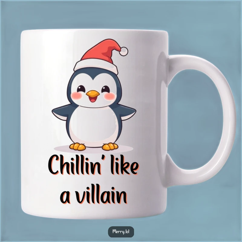 Funny Penguin Santa Hat Mug: A Delighted Christmas Penguin Gift for Festive Cheer