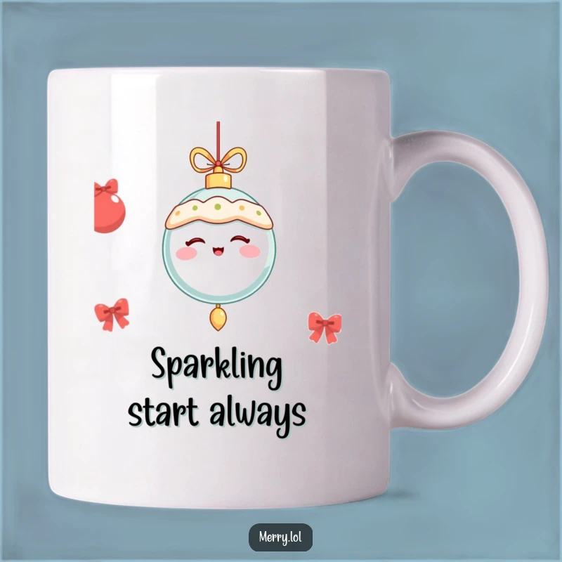 Funny Winking Ornament Mug: Hilarious Holiday Cheer Gift for Celebrations