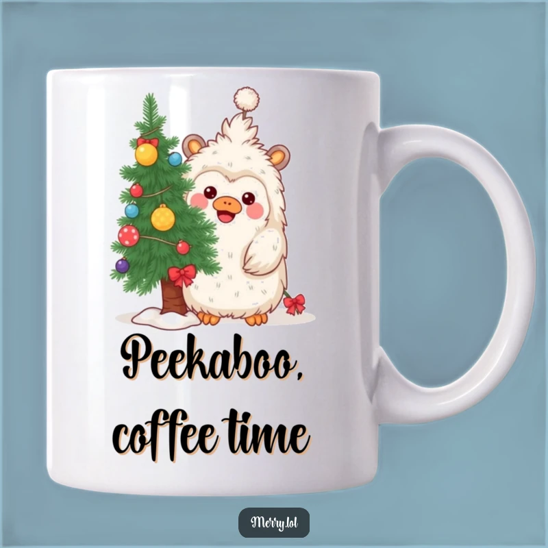 Funny Yeti Christmas Mug: Hilarious Holiday Hide-and-Seek for Festive Mornings