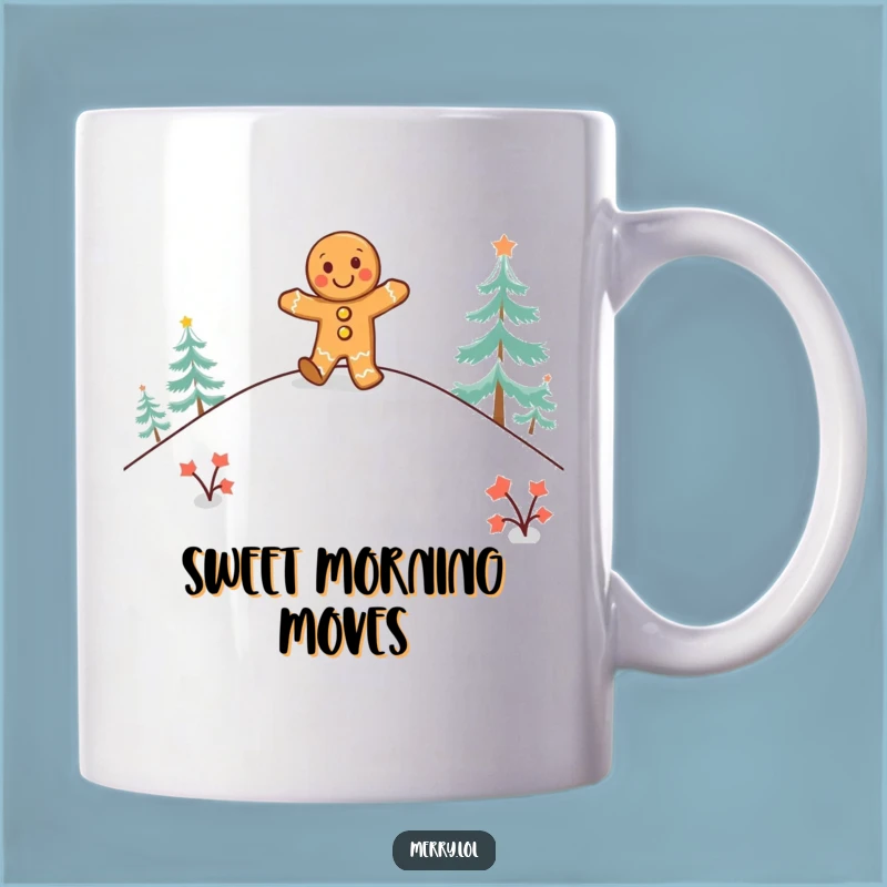 Funny Gingerbread Man Jig Mug: Sweet Holiday Cheer Gift