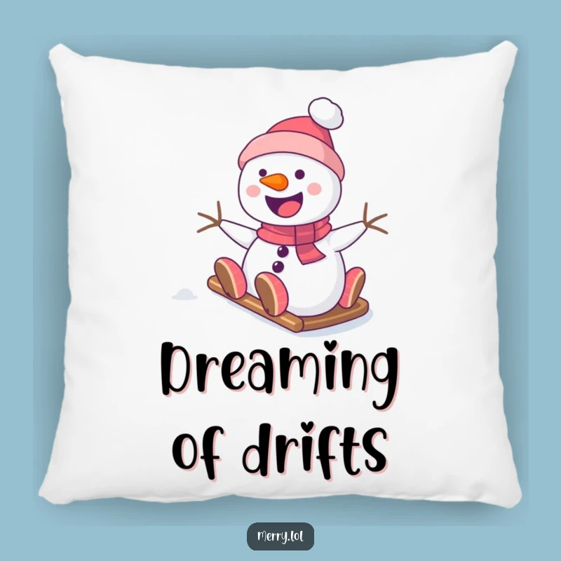 Funny Snowman Pillow - Cozy Smiling Character Cushion for Winter Decor
