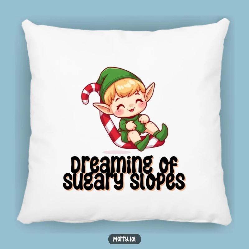 Funny Elf Sliding Pillow - Cozy & Hilarious Holiday Comfort
