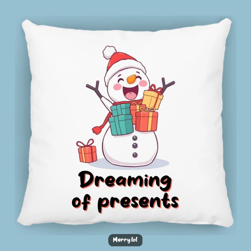 Funny Snowman Gift Stacker Pillow: Cozy & Hilarious Holiday Accent