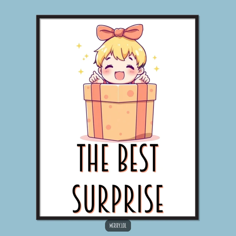 Funny Gift Box Opening Digital Art: Bring Excitement Home!