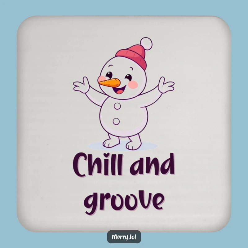 Funny Snowman Jig Coaster: Protect Surfaces with Winter Charm, A Hilarious Funny Gift for Hosts