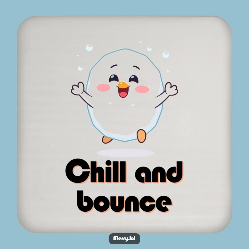 Funny Cheerful Snowball Coaster Set: Protect Surfaces with Winter Charm