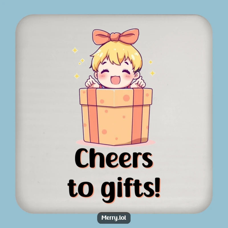Funny Gift Box Opening Coaster: Protect Tables with Joyful Surprise!