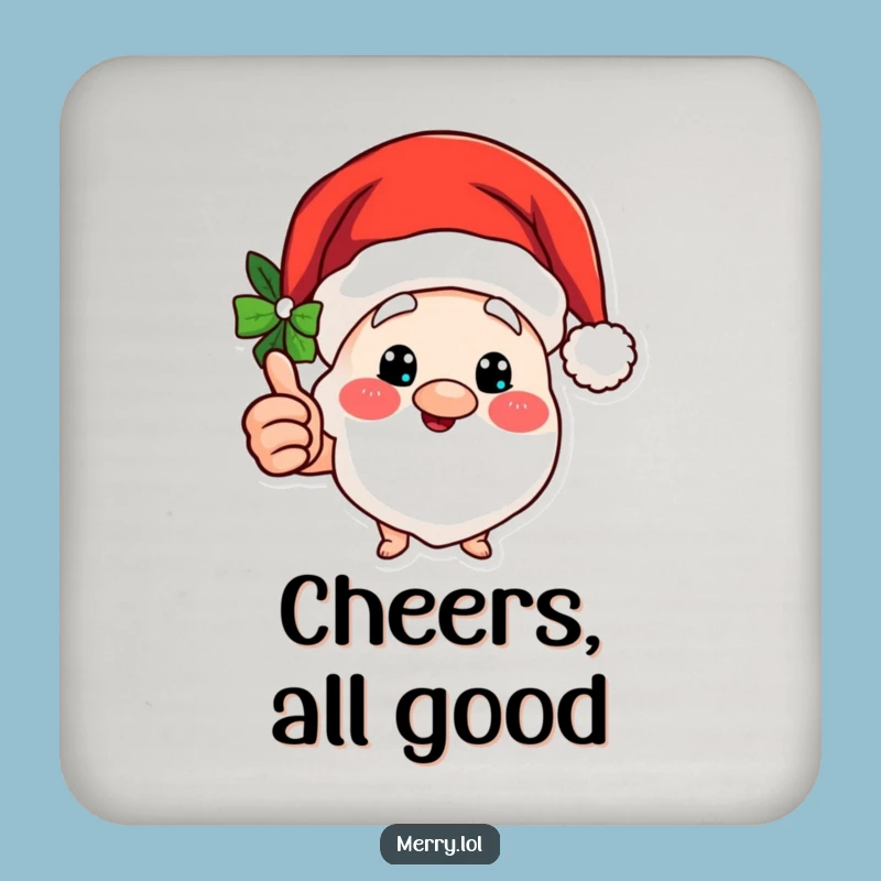 Funny Santa Hat Coaster: Hilarious Holiday Protection and Cheer