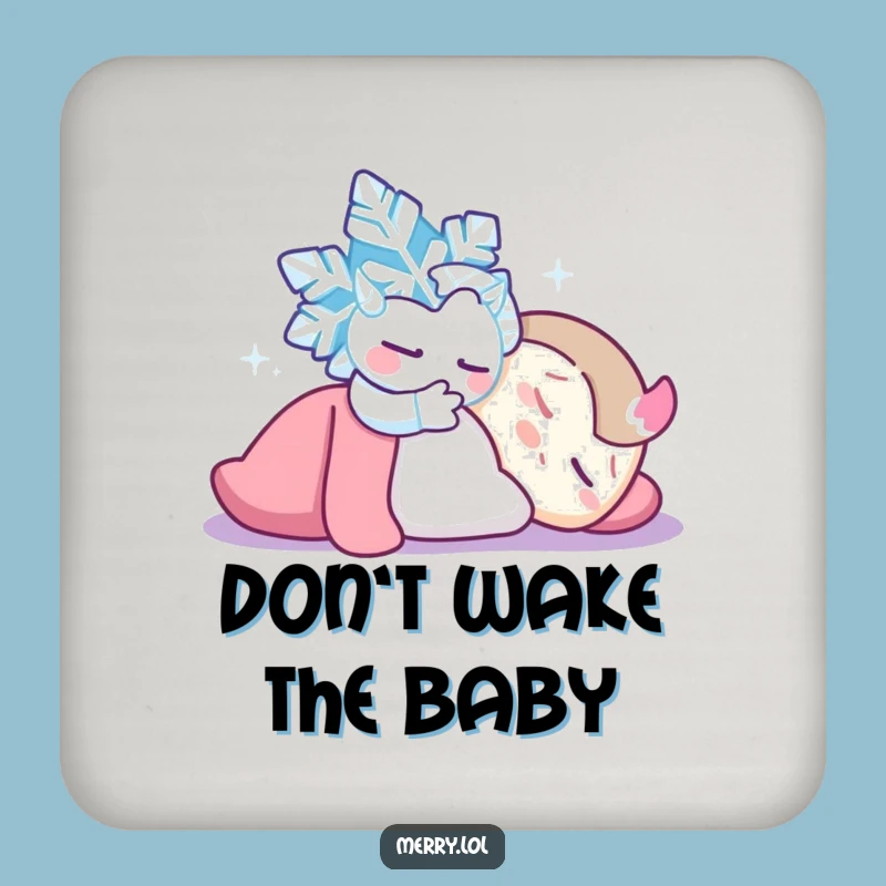 Funny Snowflake Tickle Coaster Set: Protect Surfaces with Winter Whimsy