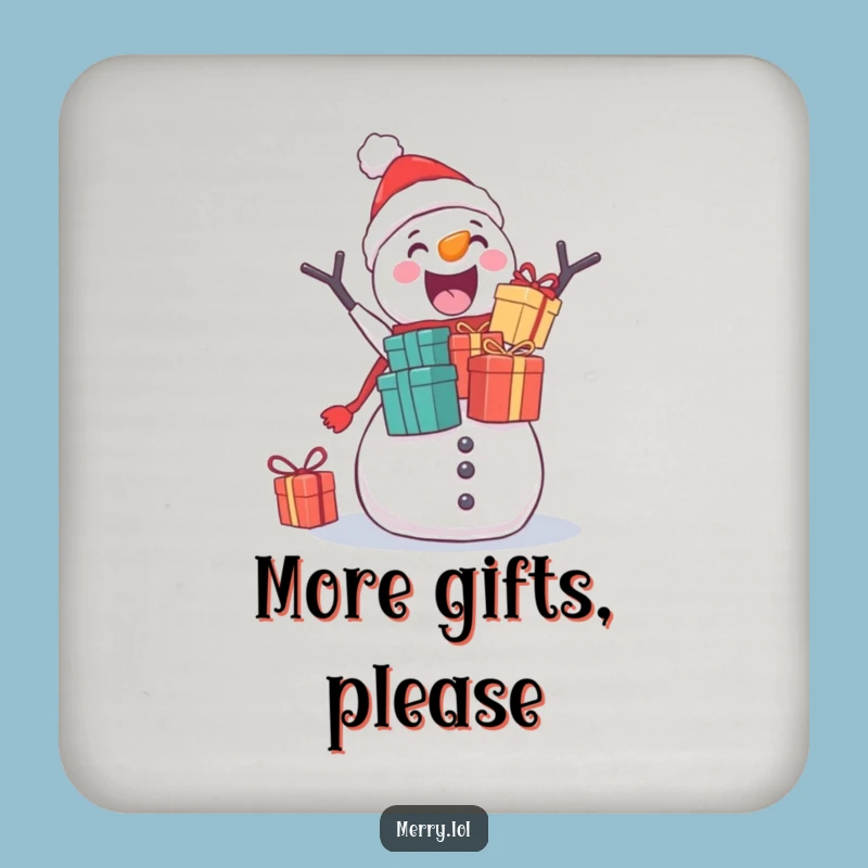 Funny Snowman Gift Stacker Coaster: Hilarious Protection for Your Holiday Drinks