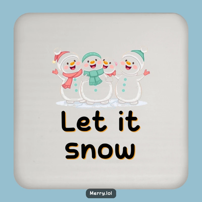 Funny Snowman Singing Coasters: Protect Surfaces with Winter Harmony Gift