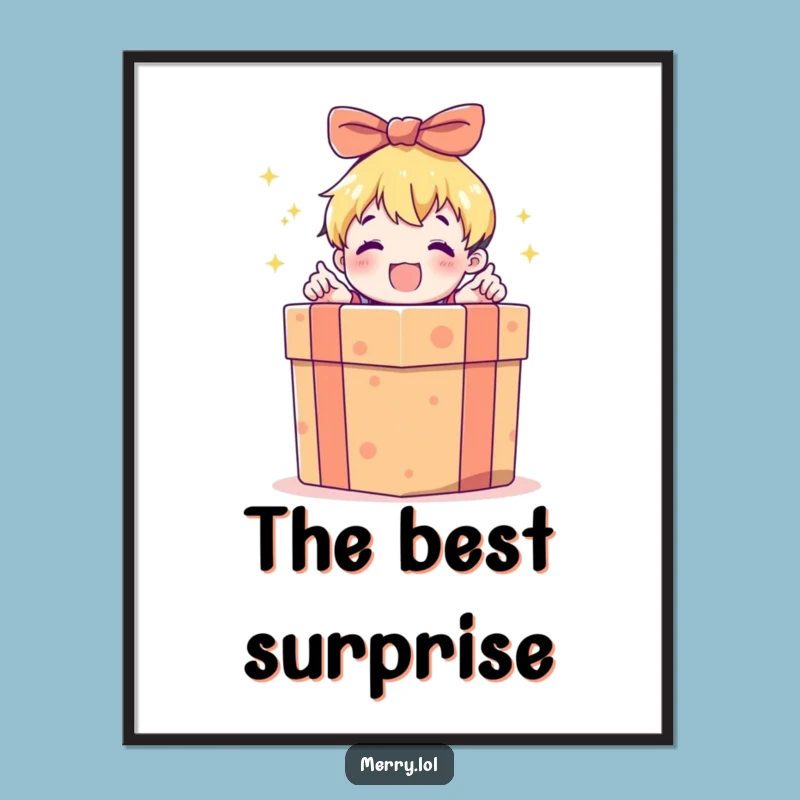 Funny Gift Box Opening Poster: Bring Excitement to Your Walls!