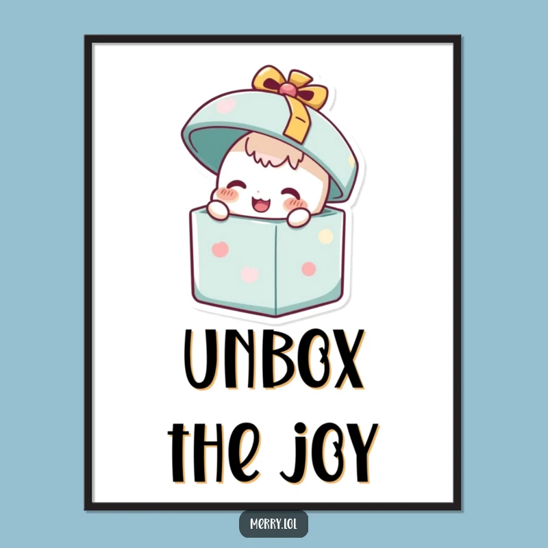 Funny Happy Present Poster: Brighten Your Walls with Gift Excitement