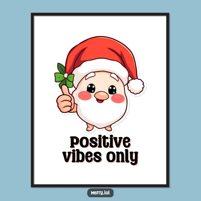 Funny Santa Hat Poster: Hilarious Holiday Wall Art with Jolly Approval