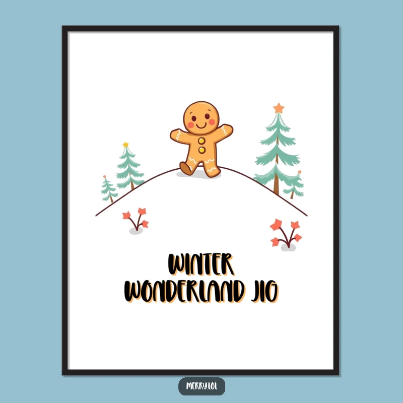 Funny Gingerbread Jig Poster: Festive Wall Art for Your Home