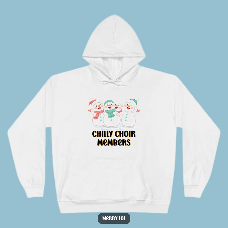 Cozy Funny Snowman Singing Hoodie: Warmth and Winter Friendship Gift