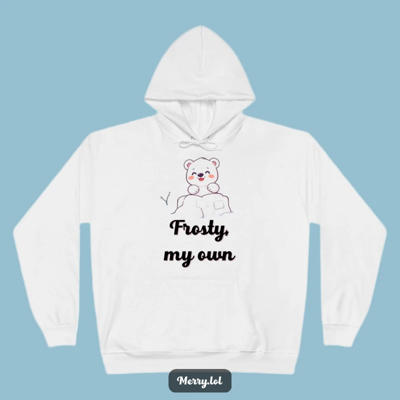 Cozy Funny Polar Bear Snow Fort Hoodie: Snuggle Up This Winter!