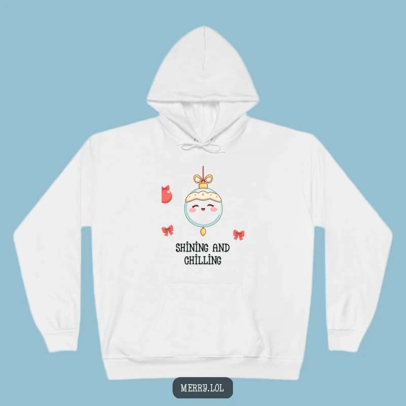 Cozy Funny Winking Ornament Hoodie: Warmth for Festive Fun Gift