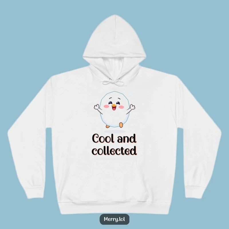 Funny Cheerful Snowball Hoodie: Cozy Up with Winter's Joy