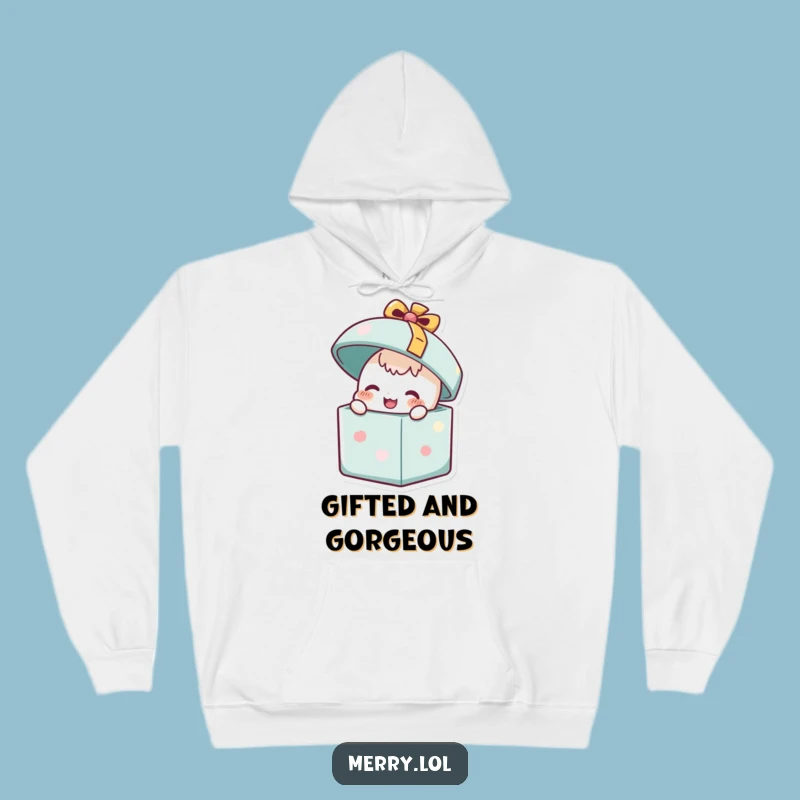 Funny Happy Present Hoodie: Cozy Up with a Gift of Cheer