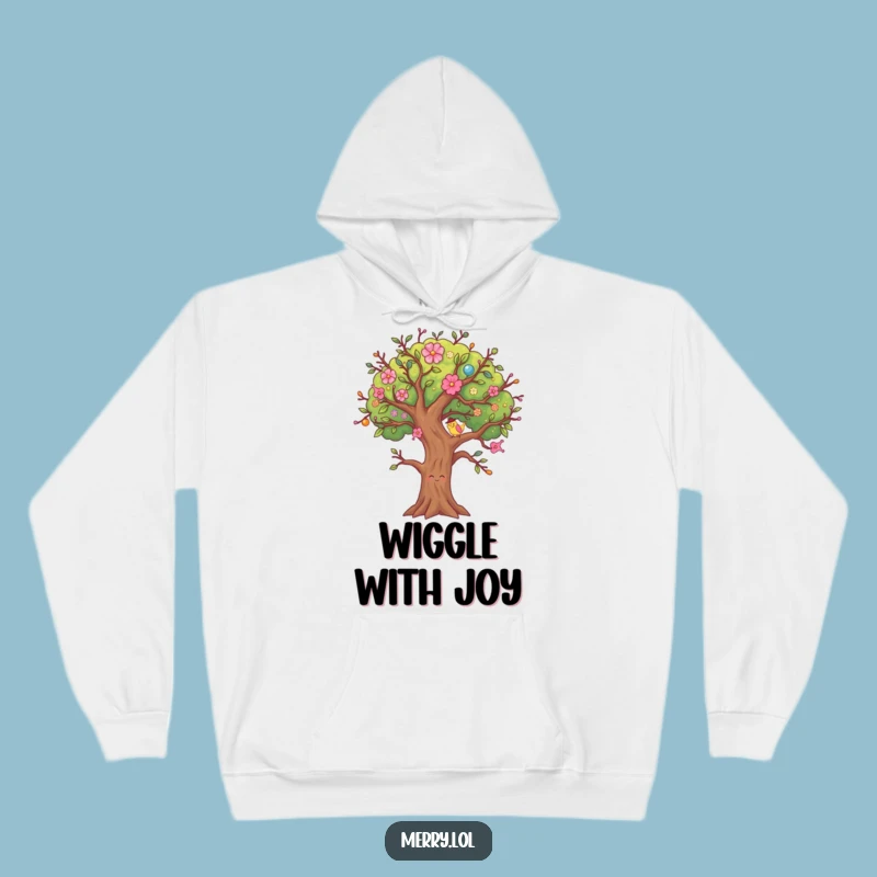 Funny Tree Wiggle Hoodie, Cozy Festive Character, Warm & Humorous Gift