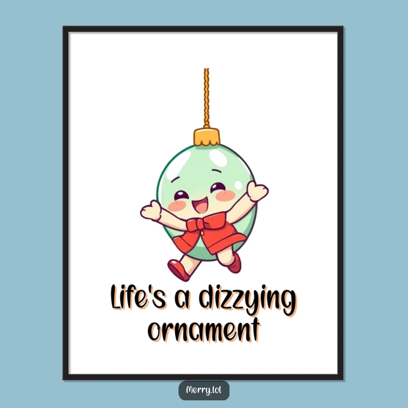 Free Printable Wall Art: Dizzy Ornament, Humorous Downloadable Decor!