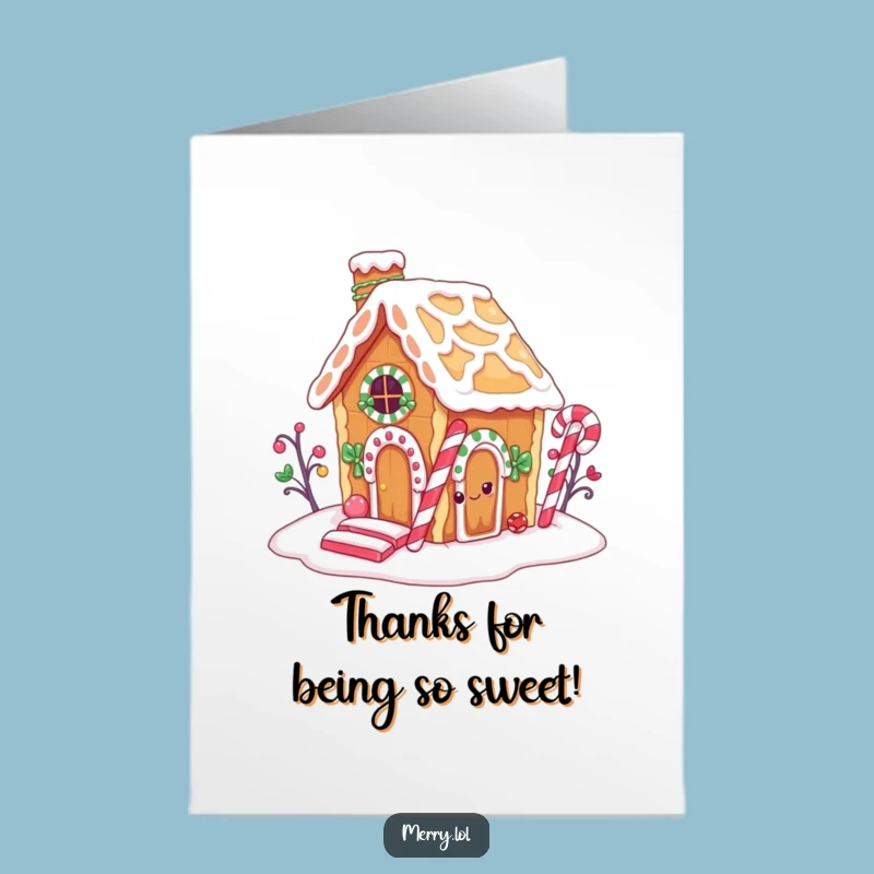 Funny Free Printable Gingerbread Thank You Card: Sneaky Baker Downloadable for Sweet Gratitude