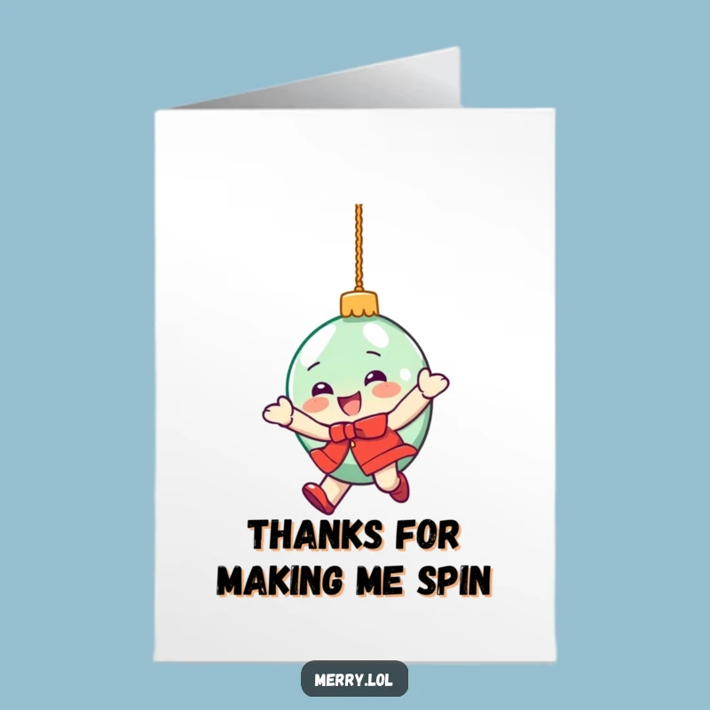 Free Printable Thank You Card: Dizzy Ornament, Fun Downloadable Gratitude!