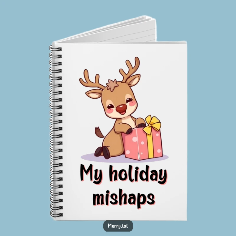 Funny Reindeer Notebook: Sparkly Antlers, Holiday Notes, Perfect Funny Gift for Writers!