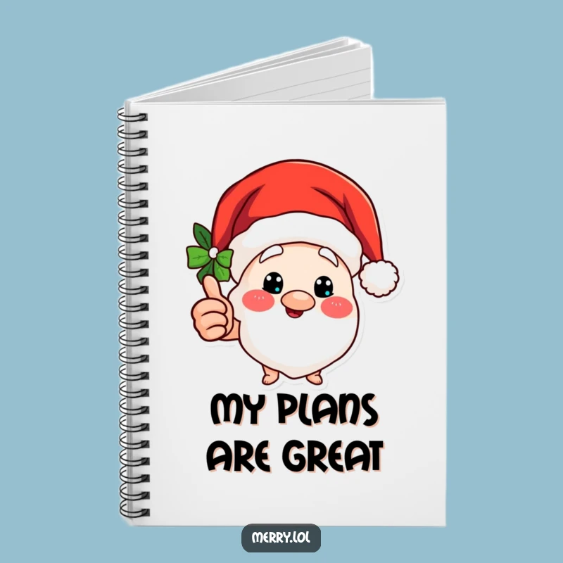 Funny Santa Hat Notebook: Hilarious Journal for Holiday Thoughts and Plans