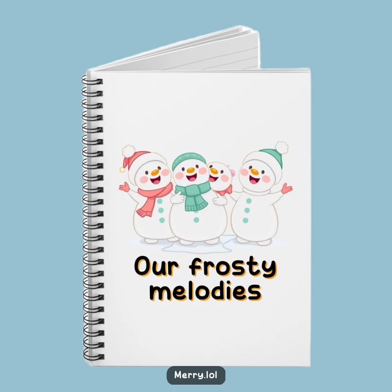Funny Snowman Singing Notebook: Jot Down Winter Tunes and Ideas Gift