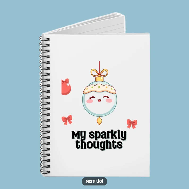 Funny Winking Ornament Notebook: Capture Holiday Ideas with Cheer Gift