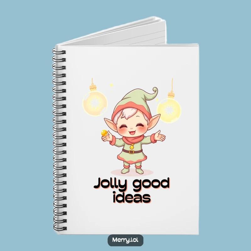 Funny Elf Notebook - Jot Down Ideas with Giggling Character Fun