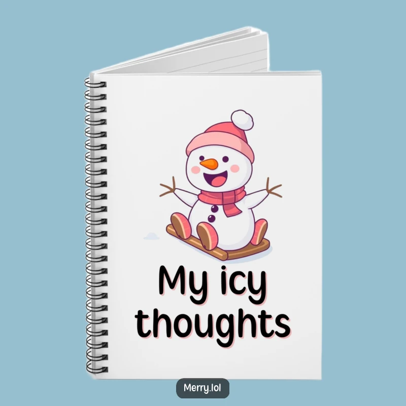 Funny Snowman Notebook - Jot Down Ideas with Smiling Character Fun