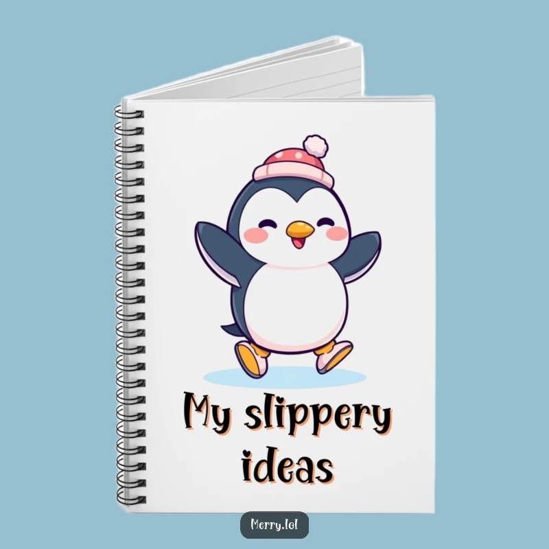 Funny Penguin Ice Skating Notebook: Jot Down Laughs and Ideas Gift