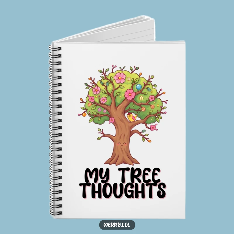 Funny Tree Wiggle Notebook, Festive Journal Design, Creative & Funny Gift