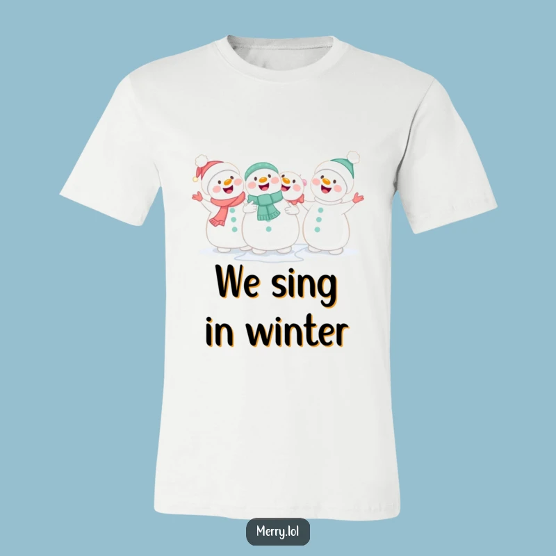Funny Snowman Singing T-Shirt: Wearable Winter Harmony Gift