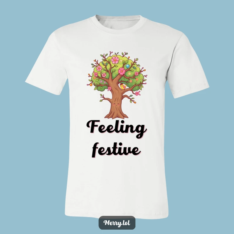 Funny Tree Wiggle T-Shirt, Festive Character Animation, Comedic Gift Idea
