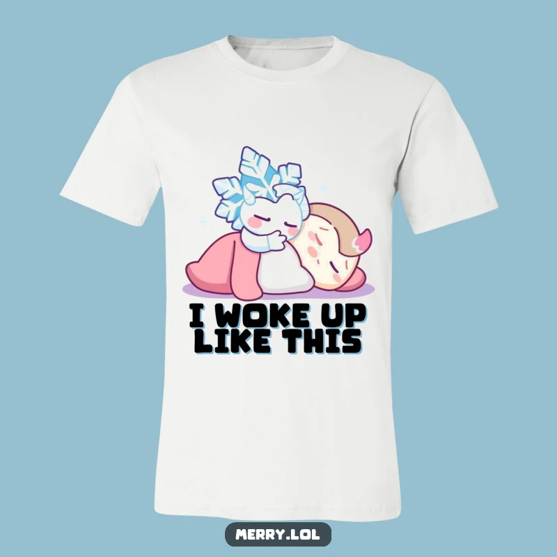 Funny Snowflake Tickle T-Shirt: Wear the Mischief of a Playful Winter Friend