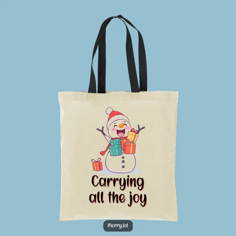 Funny Snowman Gift Stacker Tote Bag: Stylish & Hilarious Holiday Shopping Companion